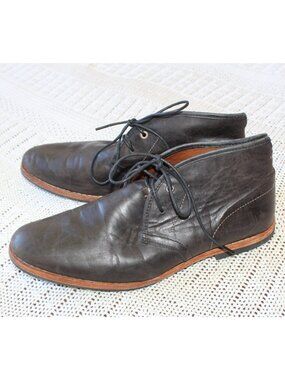Timberland Wodehouse Chukka Boots Size 12 US faded Black Leather Lace up Men's